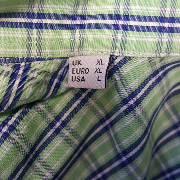 Barbour men classic button up shirt long sleeve logo regular fit size L - Picture 7 of 8